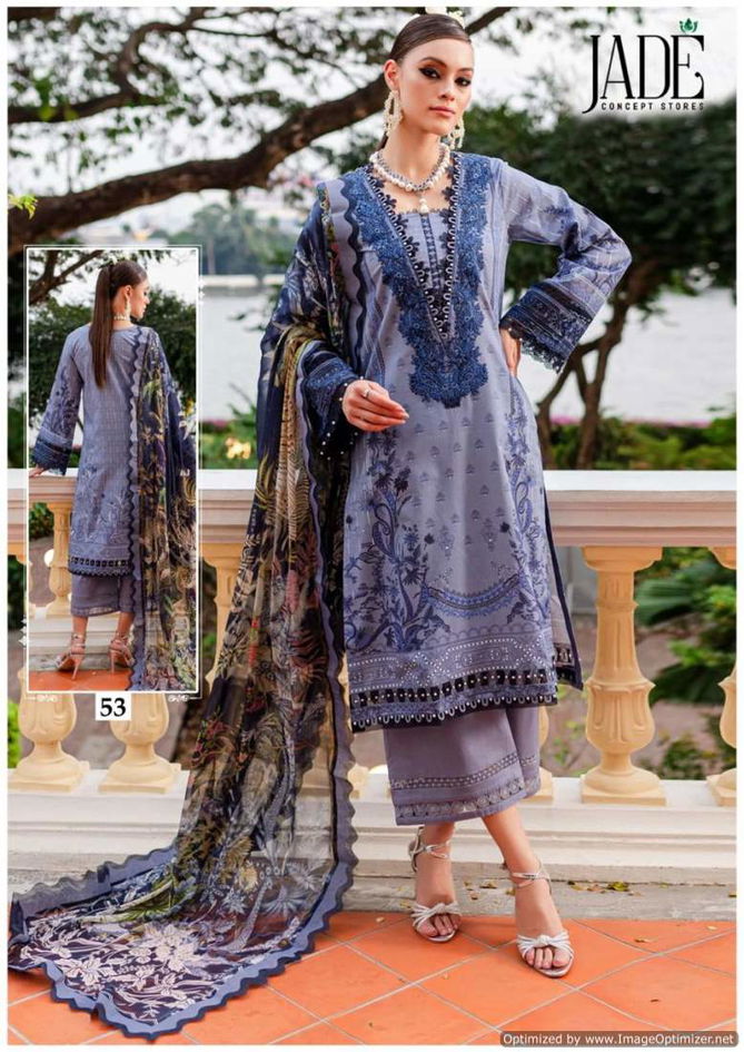 Chevron Vol 6 By Jade Pure Lawn Cotton Pakistani Dress Material Wholesalers In Delhi